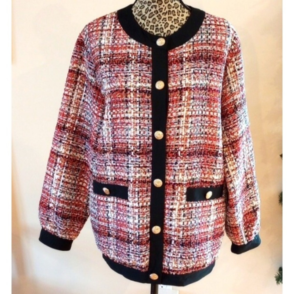 LINI Ladies Bomber Blazer Size:M Color:Rose,Gold,Black NWOT
